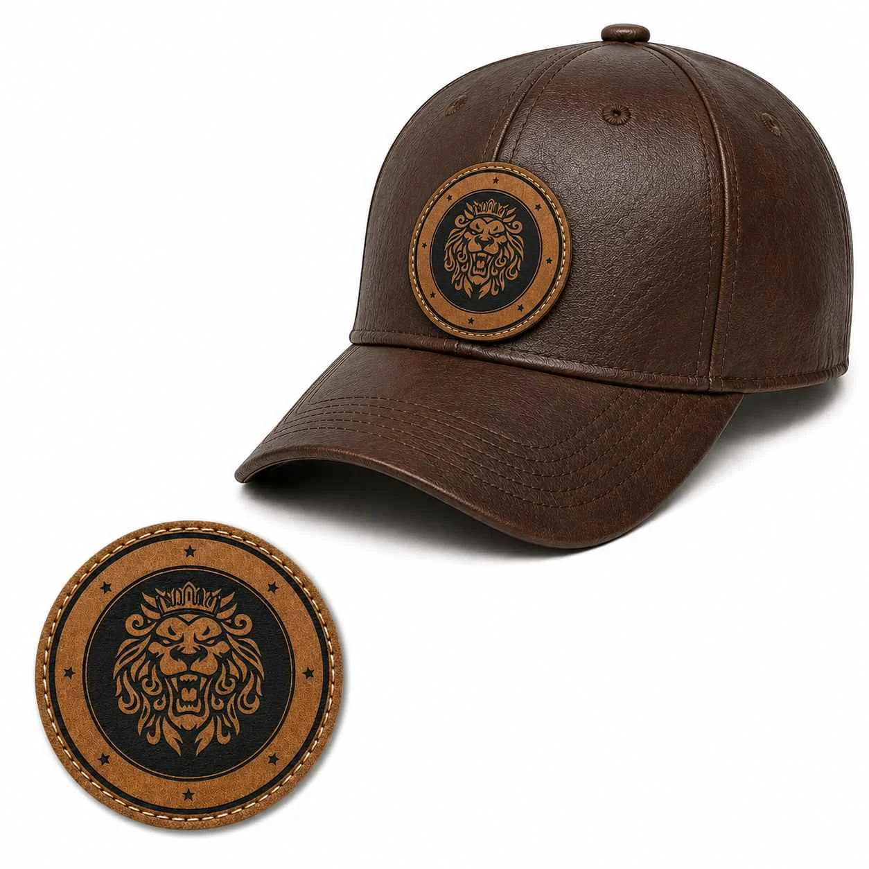 Custom leather hat patch